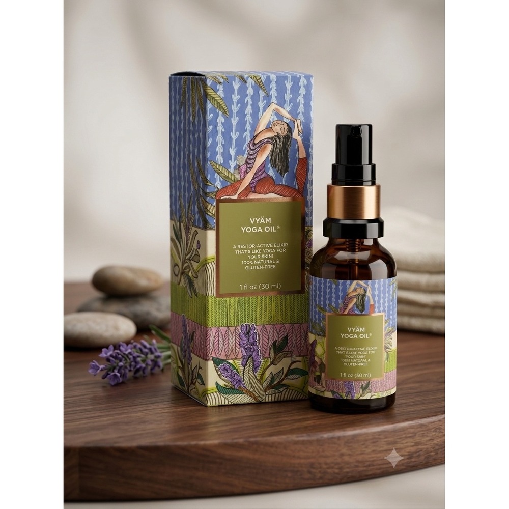 Vyam Yoga Oil The Ayurveda Experience‎ 1oz 30ml Natural Body Elixir New